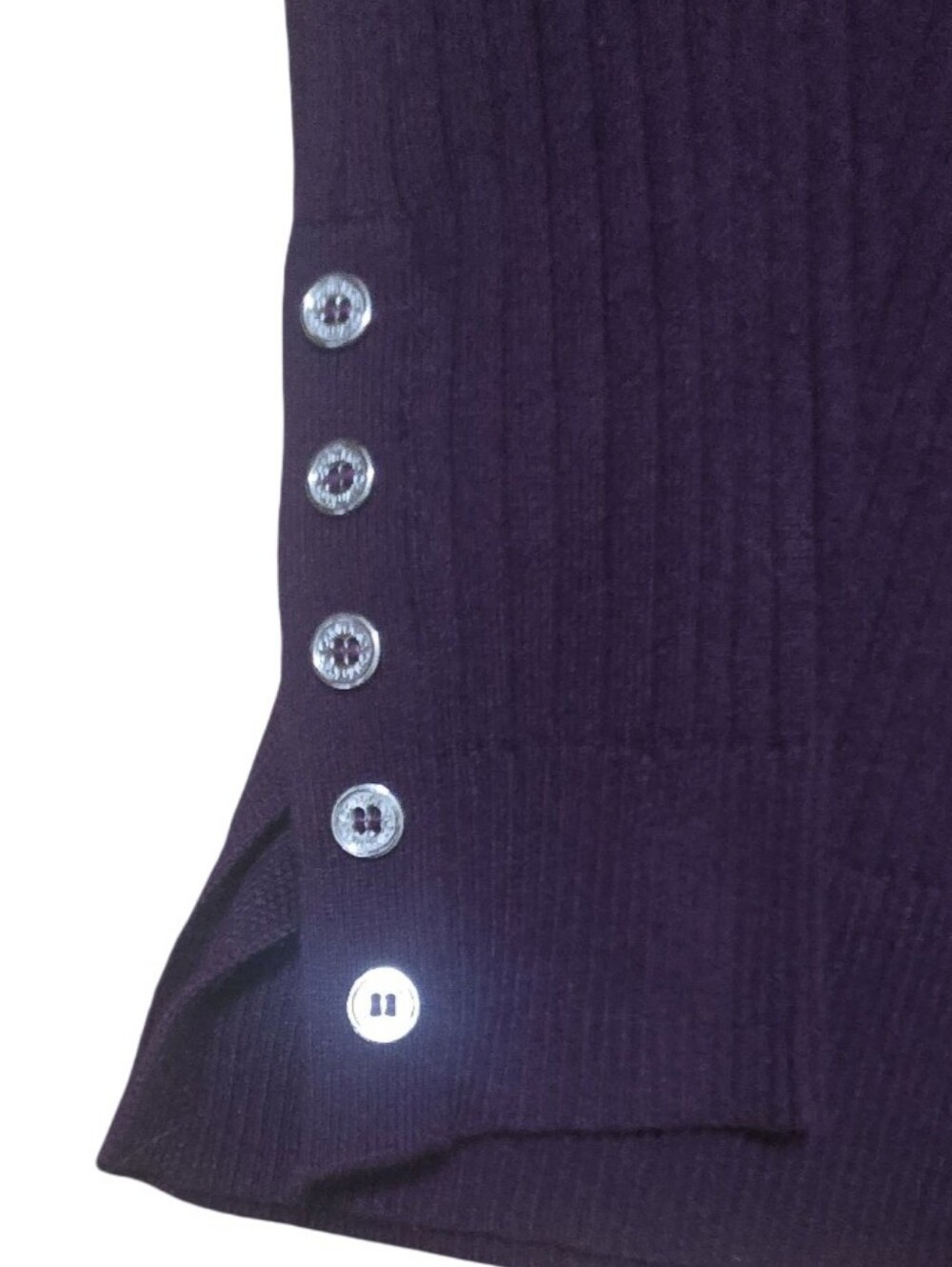 Calvin Klein Ribbed Turtleneck Sweater - Plum Festival Cocktail Buisiness Casual - Picture 5 of 13